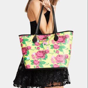 Betsey Johnson Beautiful Yellow Spring Floral Tote Bag NWT Large size